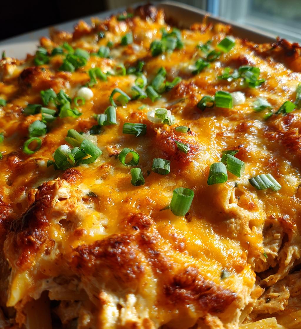Ranch Buffalo Pasta Bake