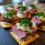 Roast Beef Horseradish Crackers