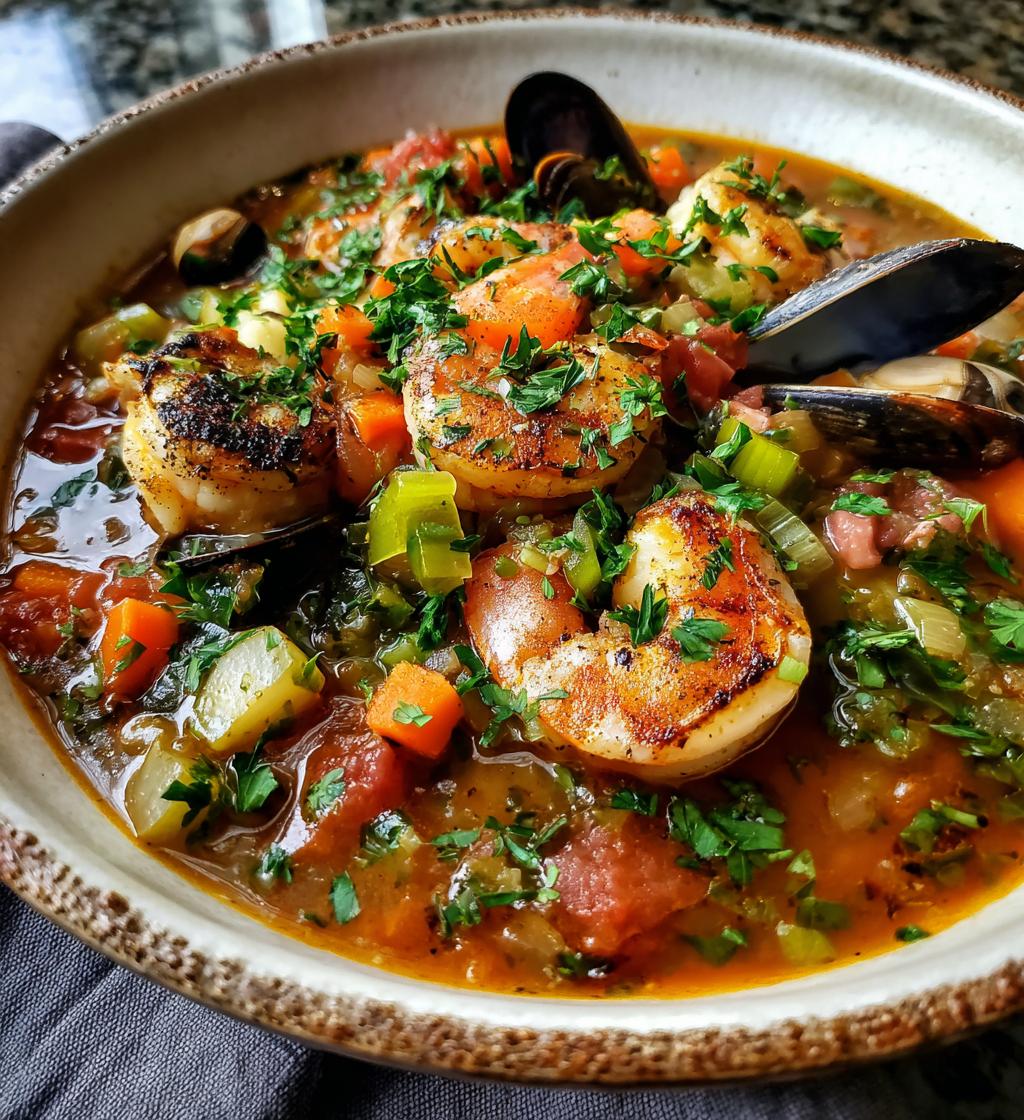 Rustic Seafood Soup - detail 1