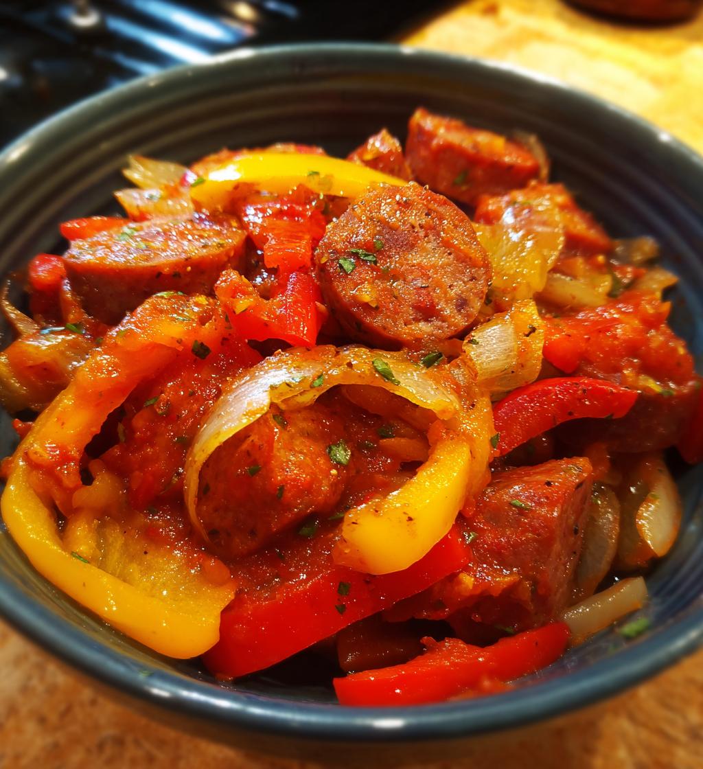 Sausage And Peppers Crockpot