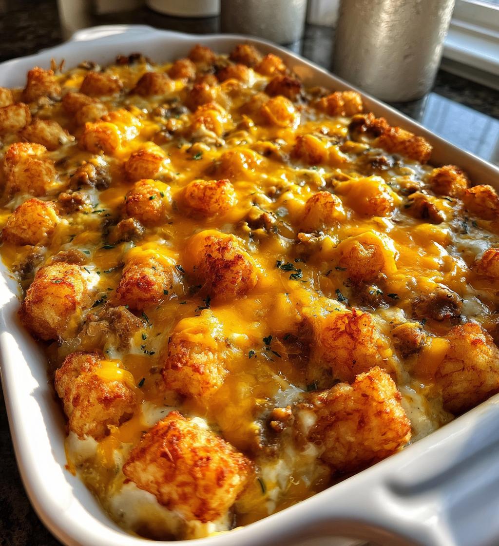 Sausage Gravy Breakfast Tater Tot Casserole - detail 1