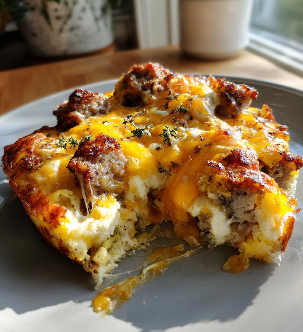 Sausage Hash Brown Breakfast Casserole