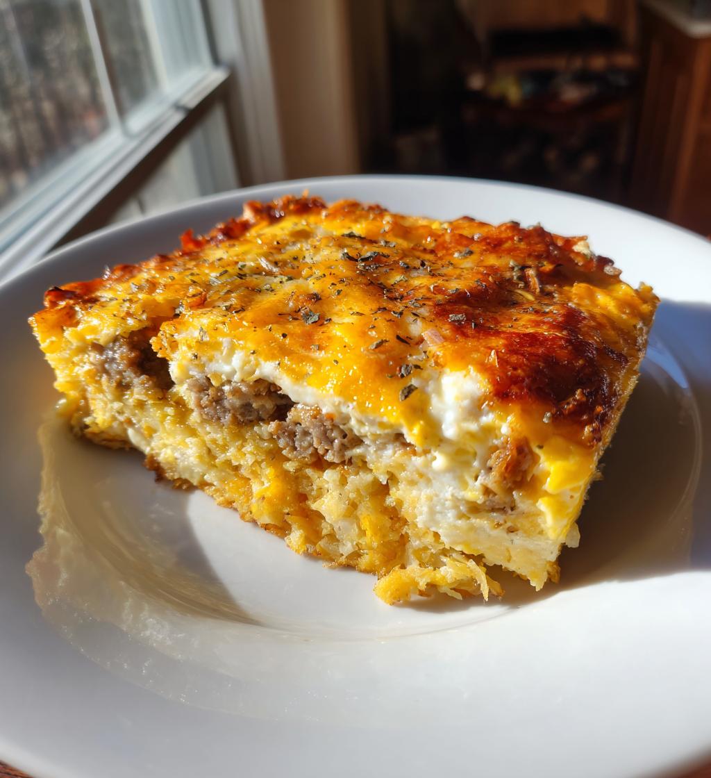 Sausage Hashbrown Breakfast Casserole