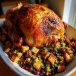 Sheet Pan Herb Roasted Turkey and Cranberry Pecan Stuffing