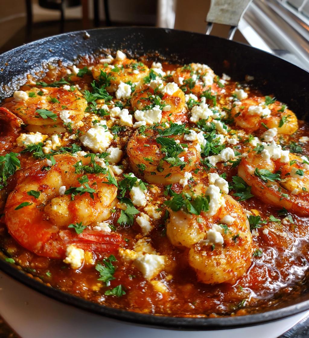 Shrimp Saganaki With Creamy Feta Cheese - detail 1