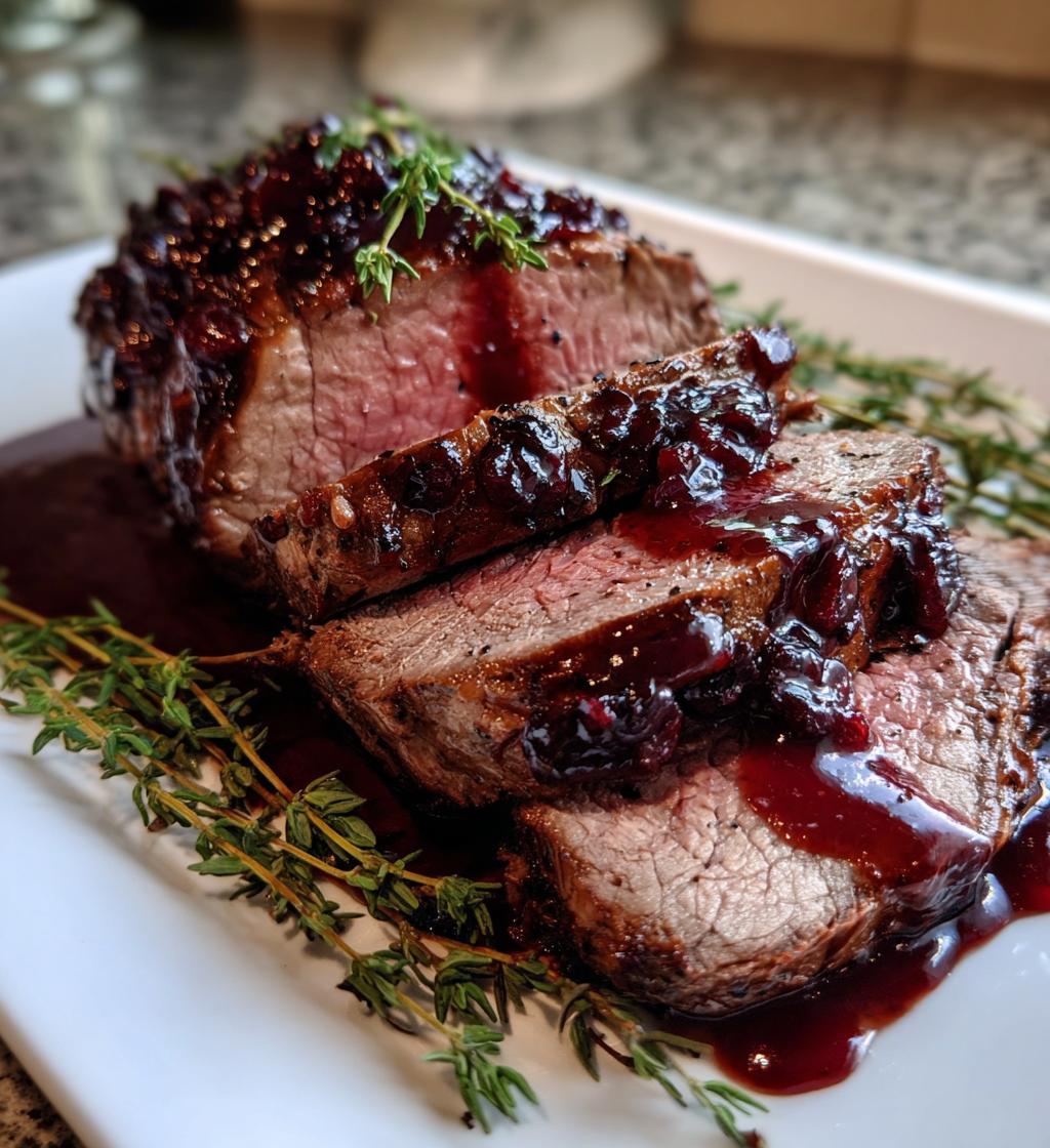 Slow-Braised Beef Roast with Cranberry Balsamic Glaze - detail 1