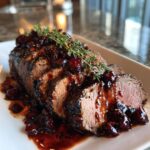 Slow-Braised Beef Roast with Cranberry Balsamic Glaze