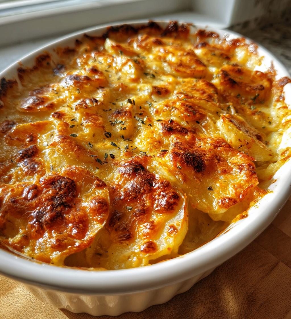 Slow Cooker Cheesy Scalloped Potatoes