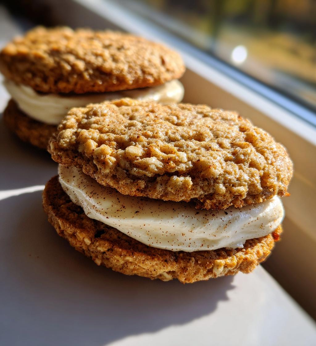 Spiced Eggnog Oatmeal Cream Pies