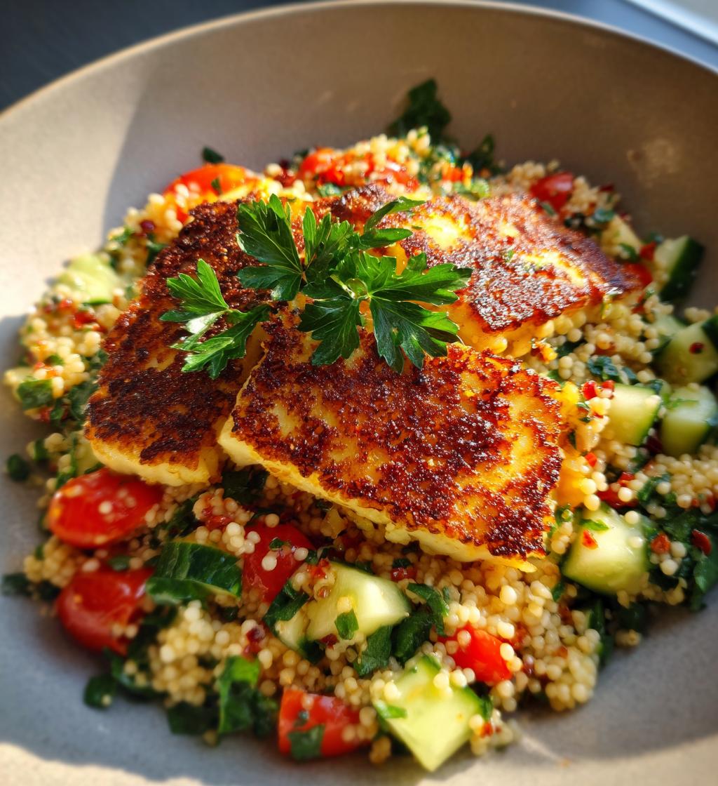 Spicy Hot Honey Halloumi & Couscous Salad - detail 1