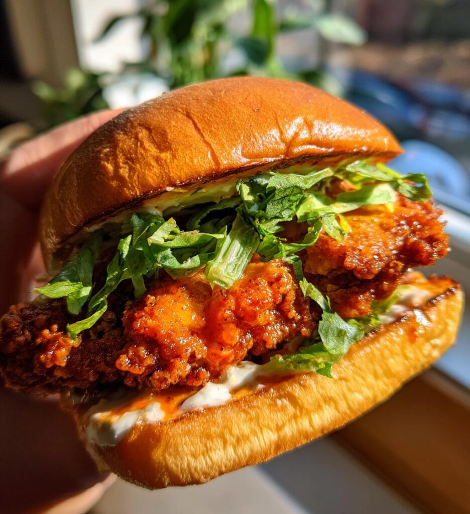 Spicy-Sweet Fried Chicken Sandwich