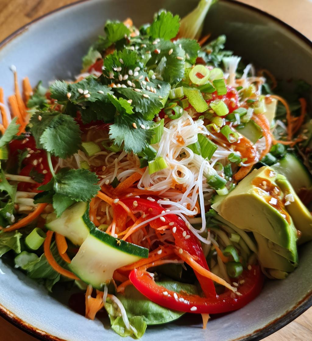 Spring Roll Salad with Spicy Ginger Dressing - detail 1