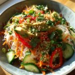 Spring Roll Salad with Spicy Ginger Dressing