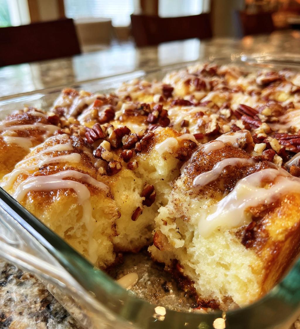 Sticky Cinnamon Roll Breakfast Casserole - detail 1