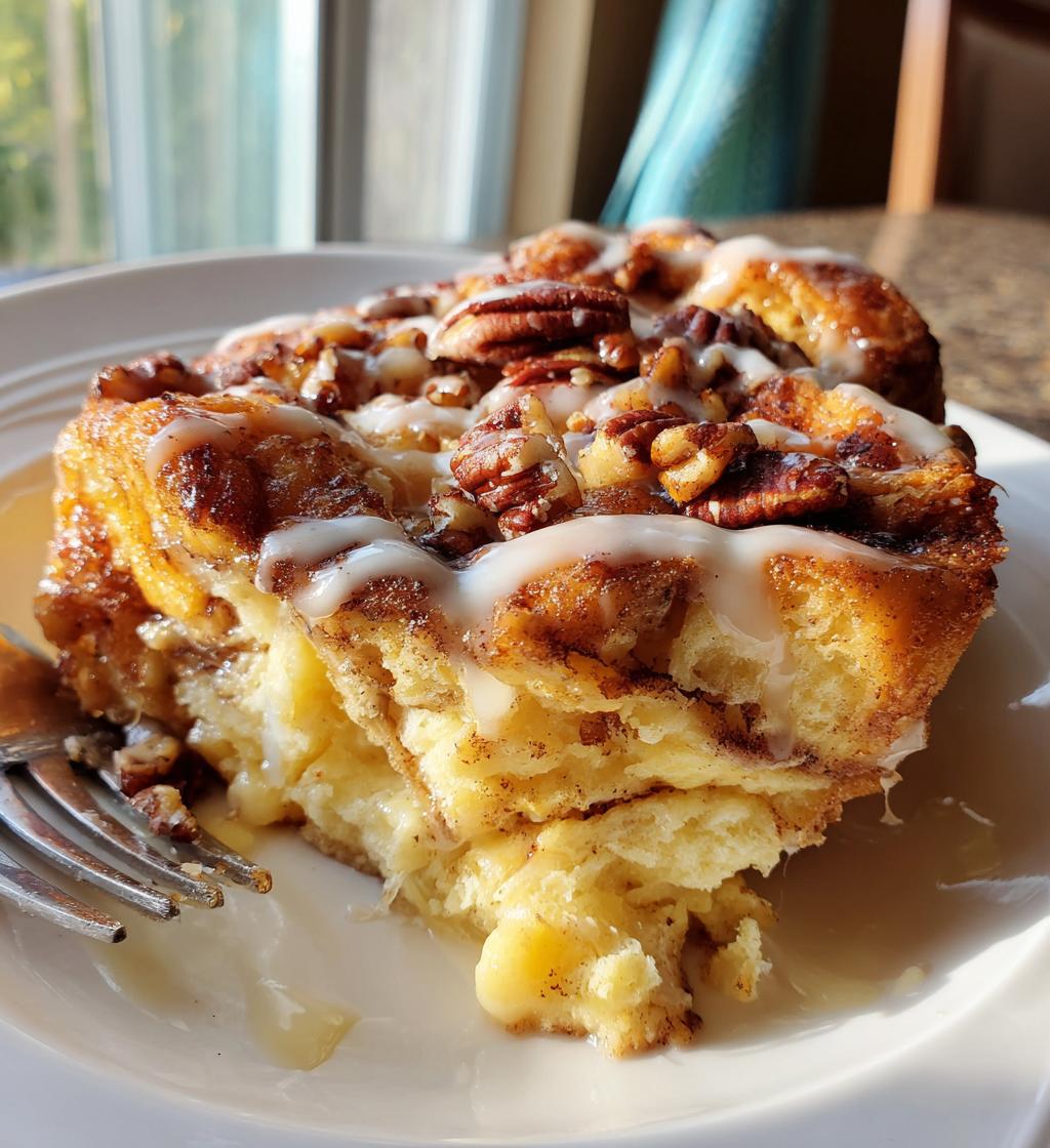 Sticky Cinnamon Roll Breakfast Casserole