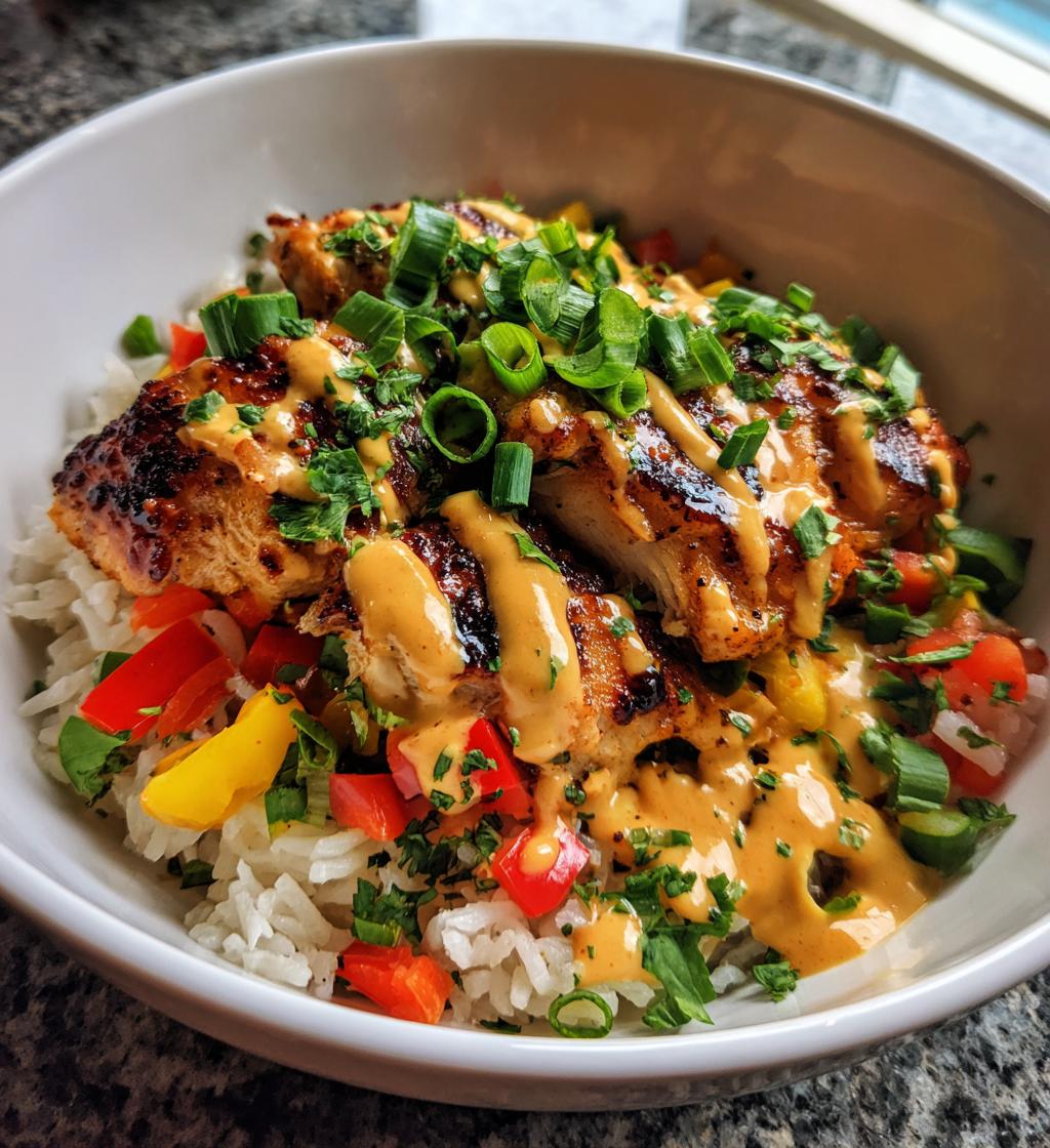 Sweet Chili Chicken Bowl with Coconut Lime Drizzle - detail 1