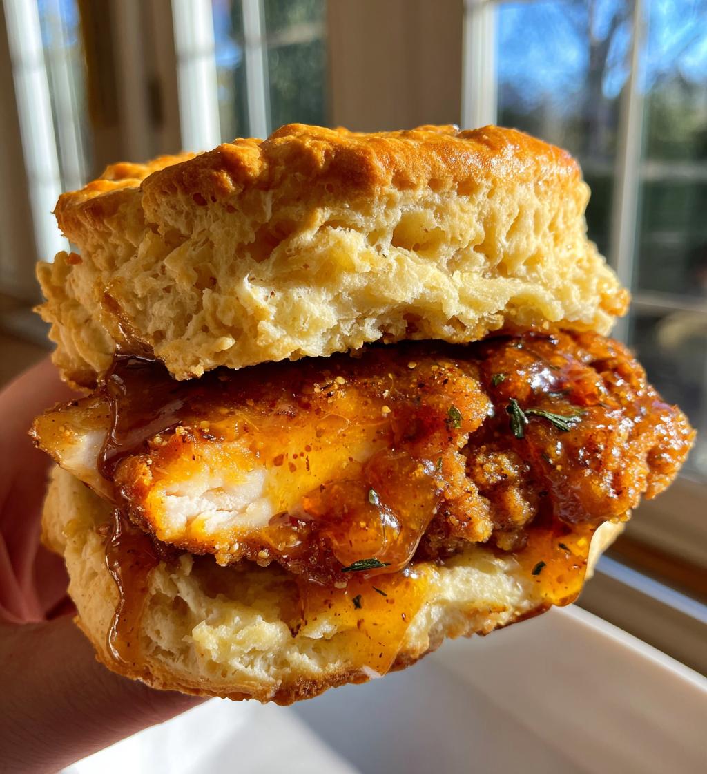 Sweet Honey Butter Chicken Biscuit Sandwiches