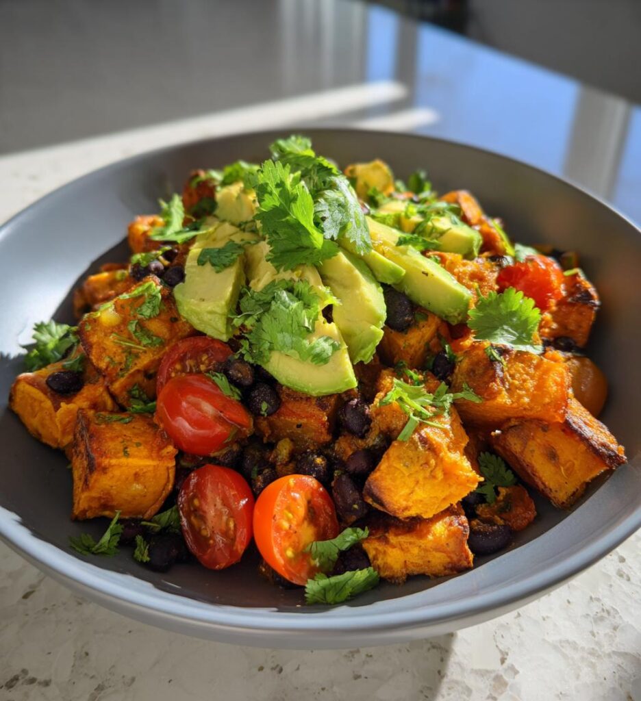 Sweet Potato Burger Bowl