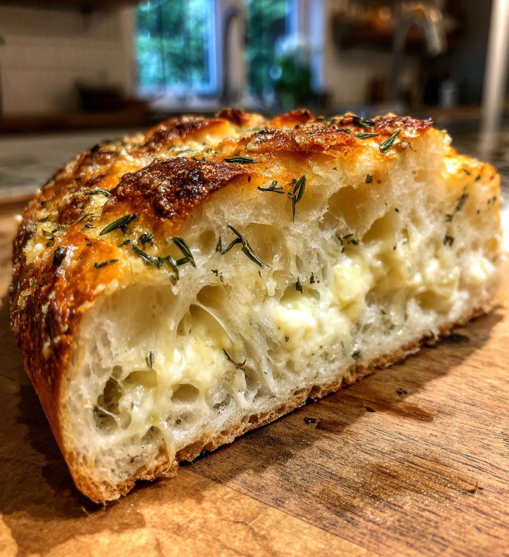 Swirled Garlic Herb and Cheese Bread - detail 1