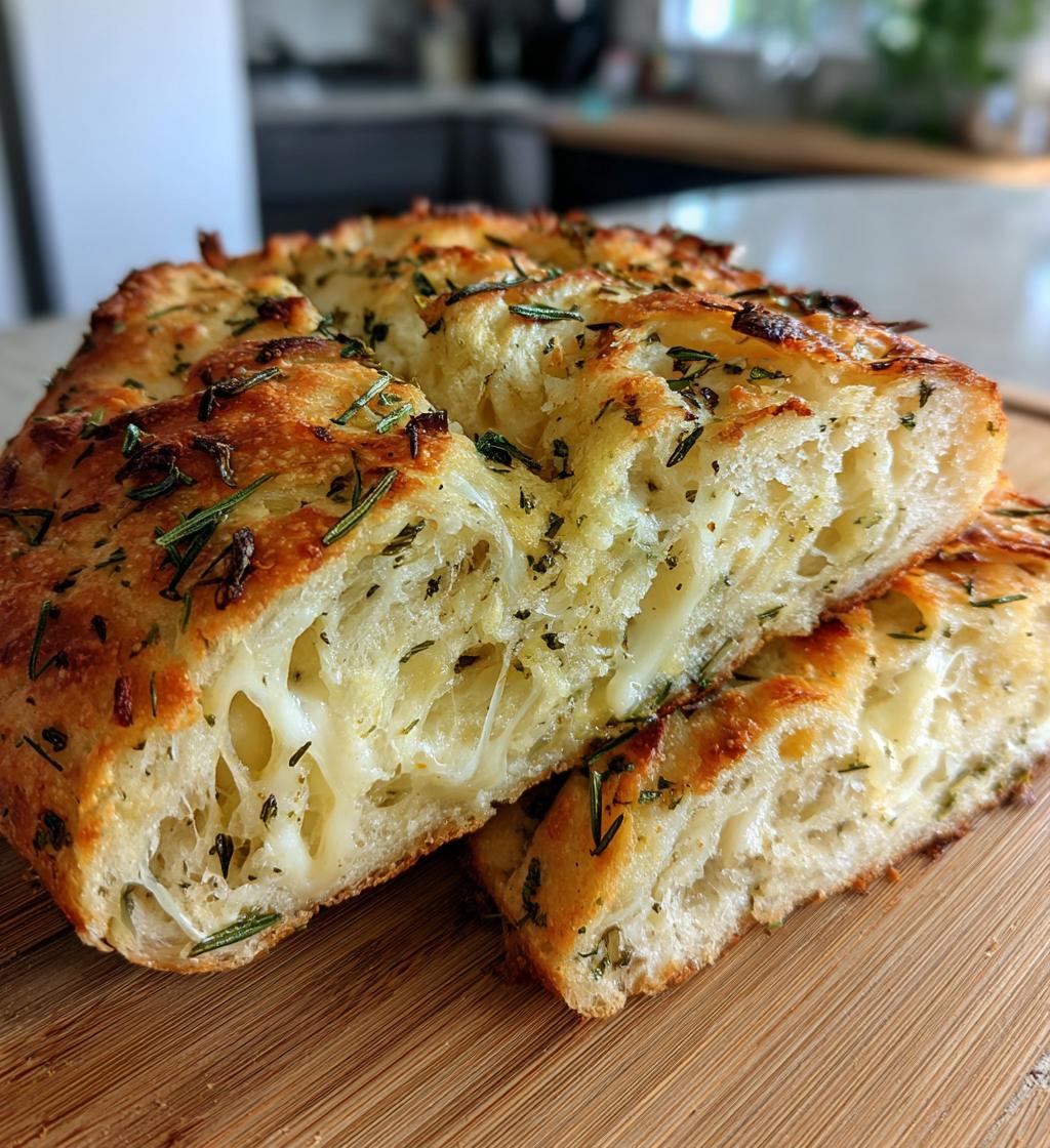 Swirled Garlic Herb and Cheese Bread