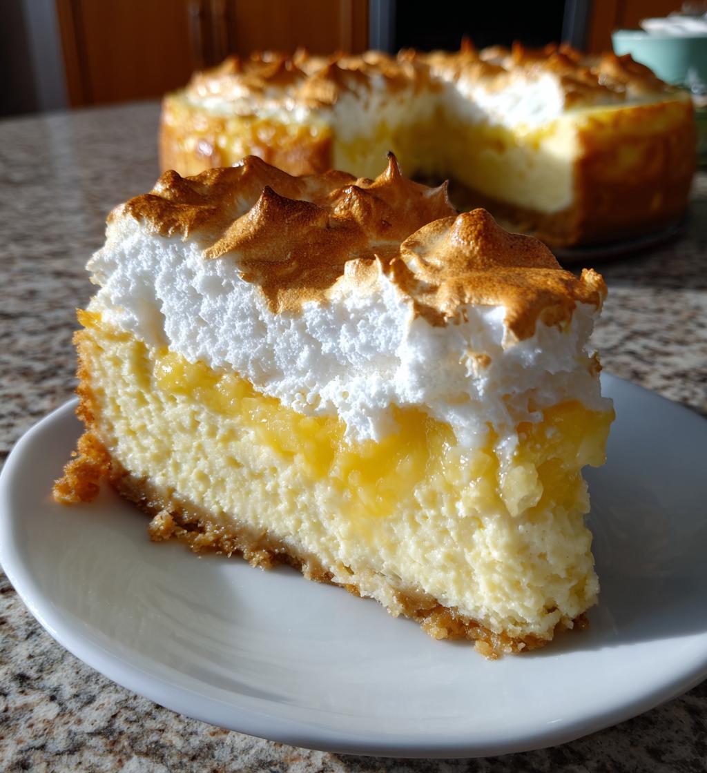Tangy Lemon Meringue Cheesecake - detail 1