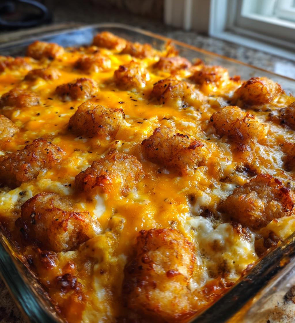 Tater Tot Egg Casserole Breakfast - detail 1