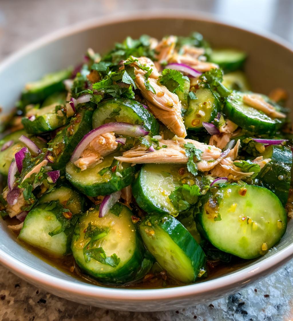 Thai Cucumber Salad with Chicken - detail 1