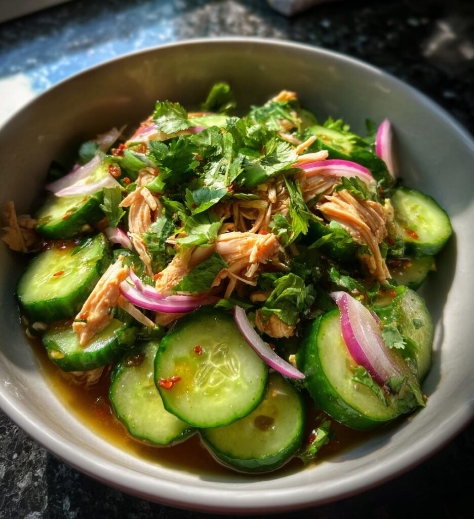 Thai Cucumber Salad with Chicken