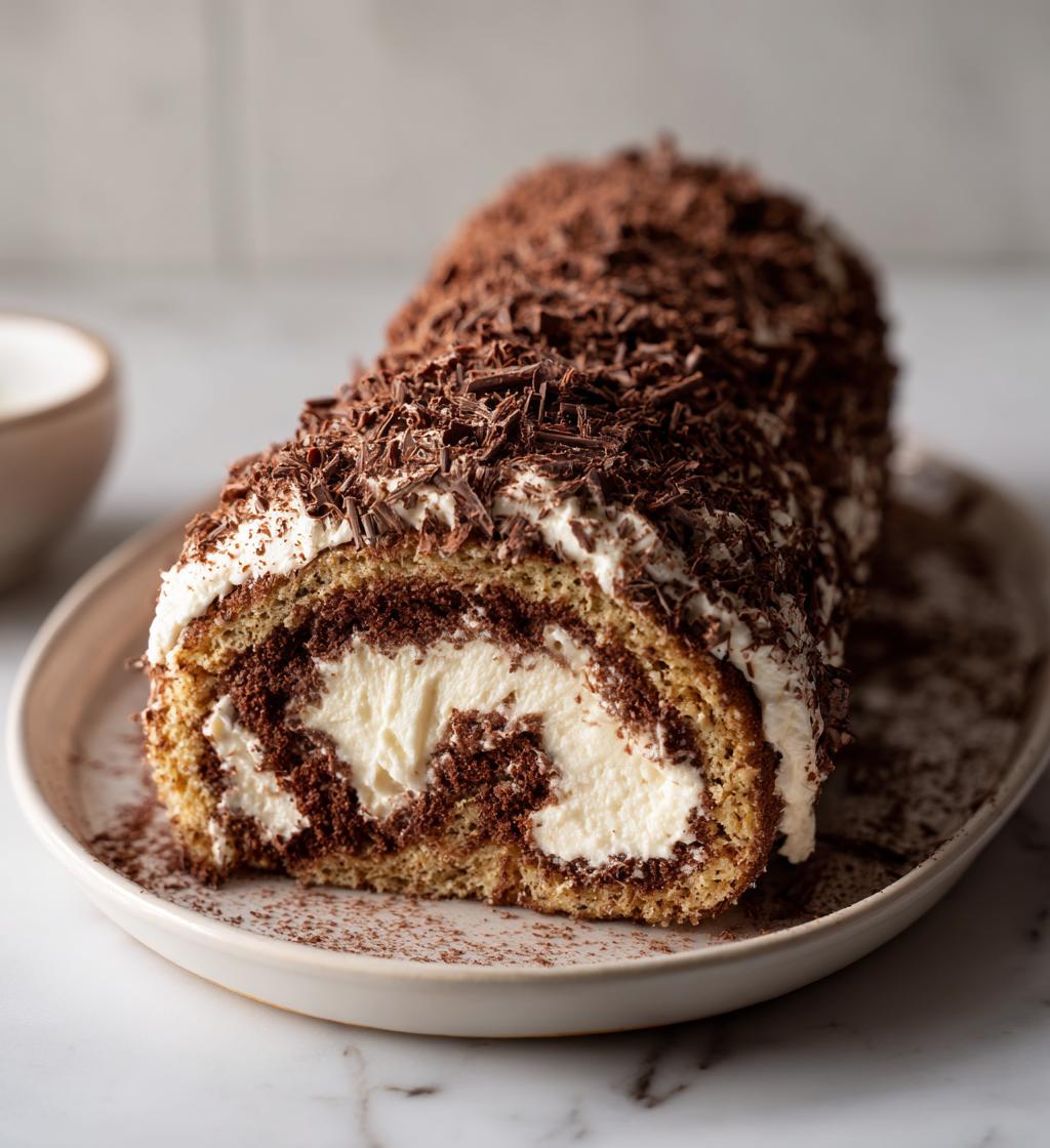 Tiramisu Yule Log Cake - detail 1