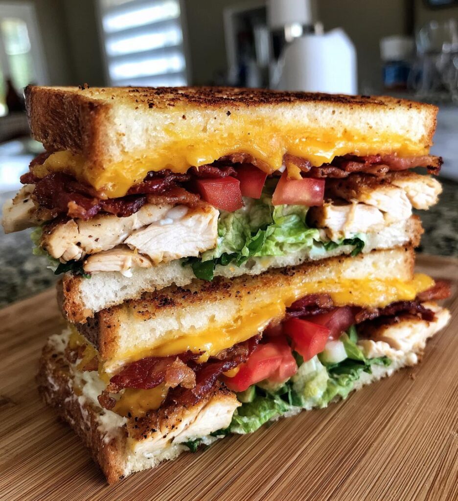 Ultimate Loaded Chicken Club Sandwich
