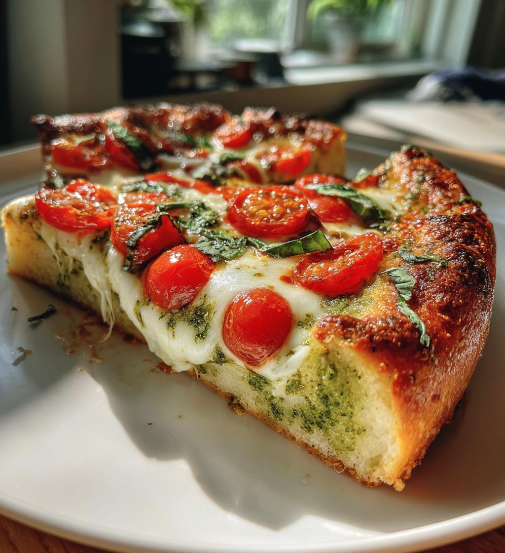 Vegan Pesto Stuffed Crust Pizza - detail 1