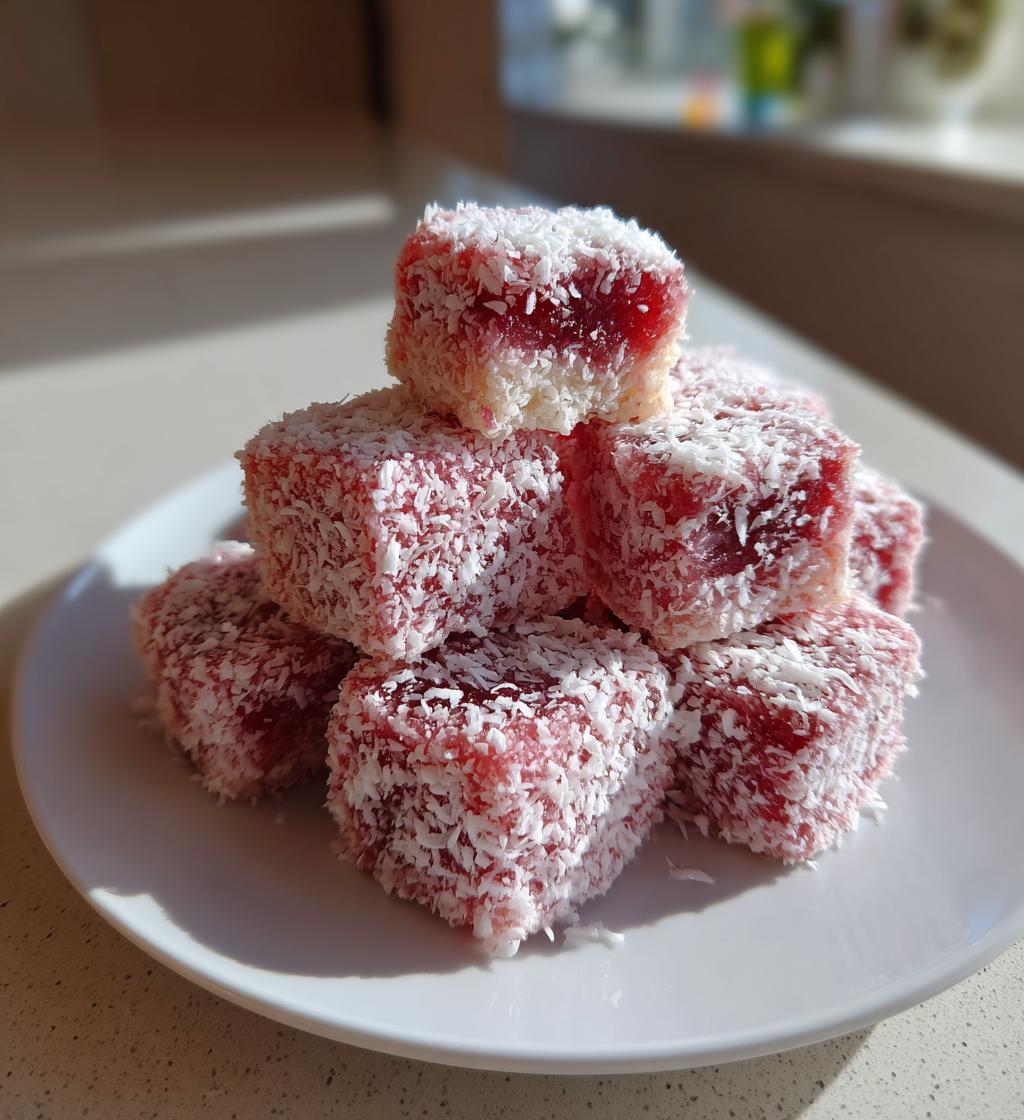 Vintage Australian Pink Jelly Coconut Cakes
