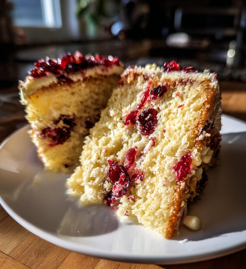 White Chocolate Cranberry Cake - detail 1