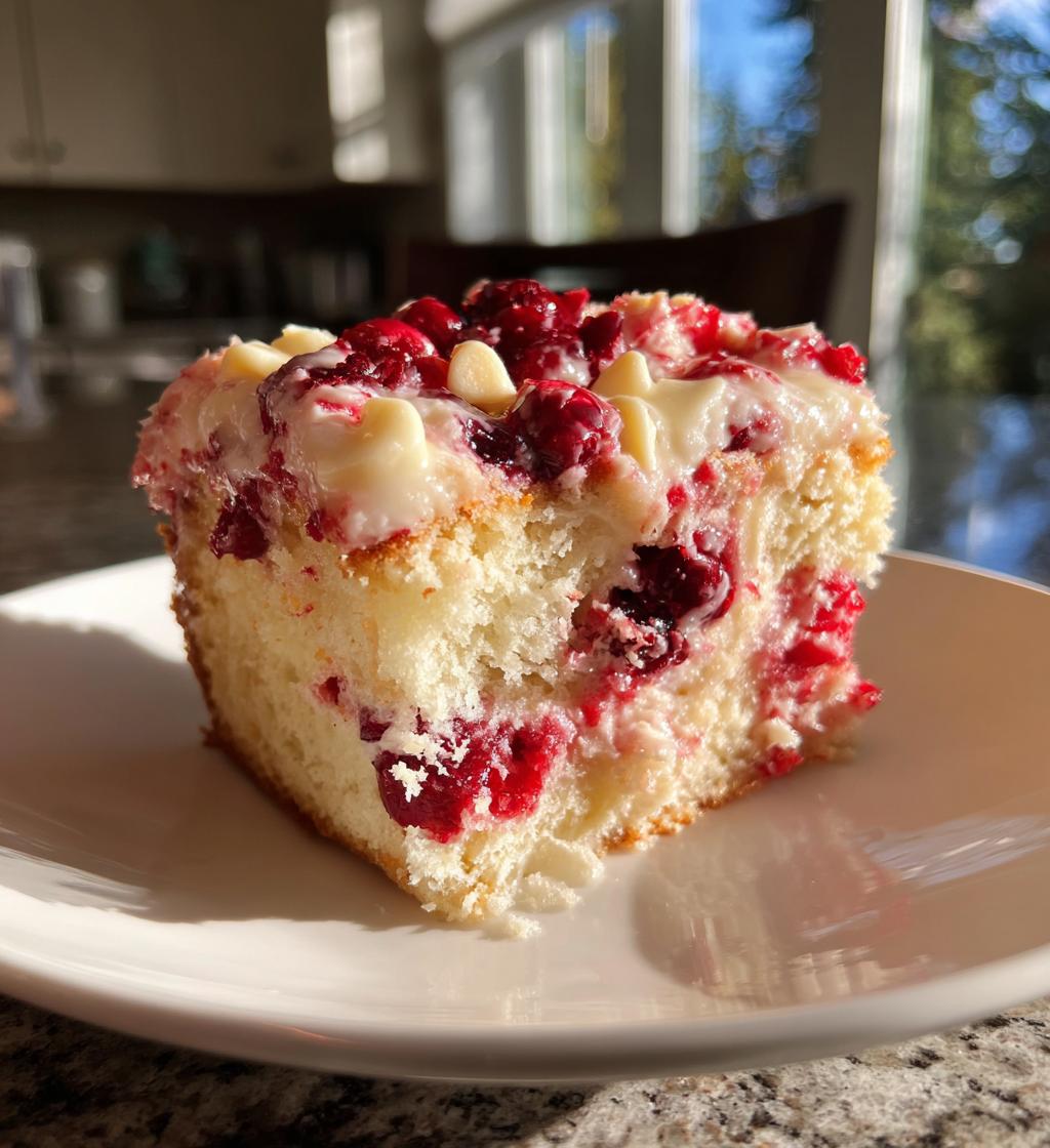 White Chocolate Cranberry Cake