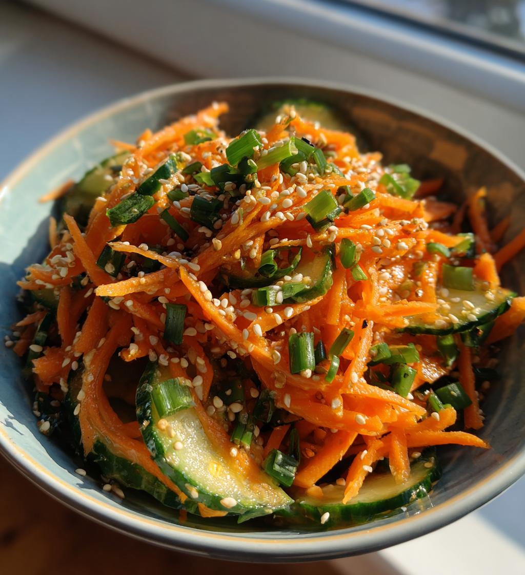 Asian Carrot Cucumber Salad - detail 1