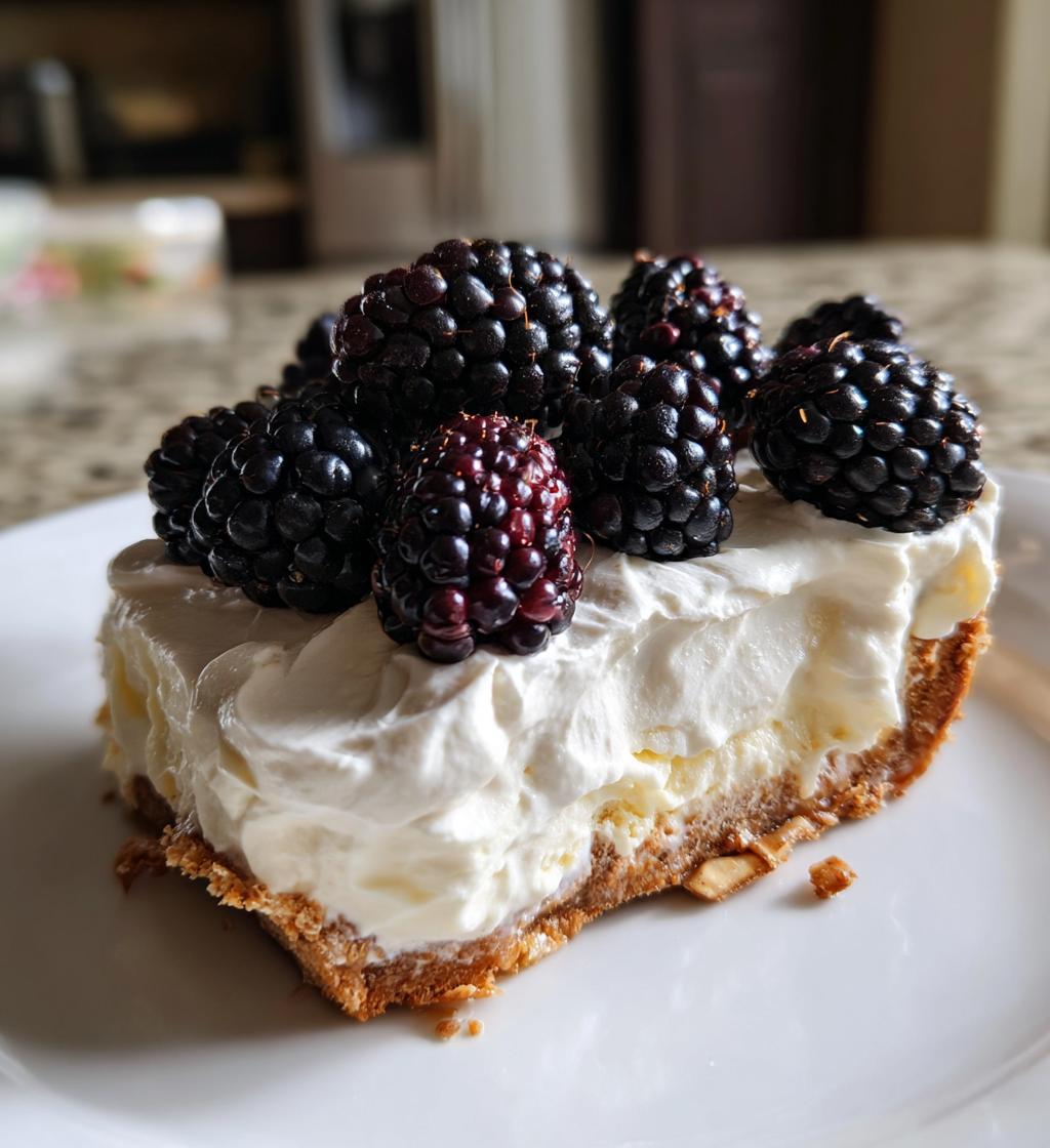 Blackberry Pretzel Dessert