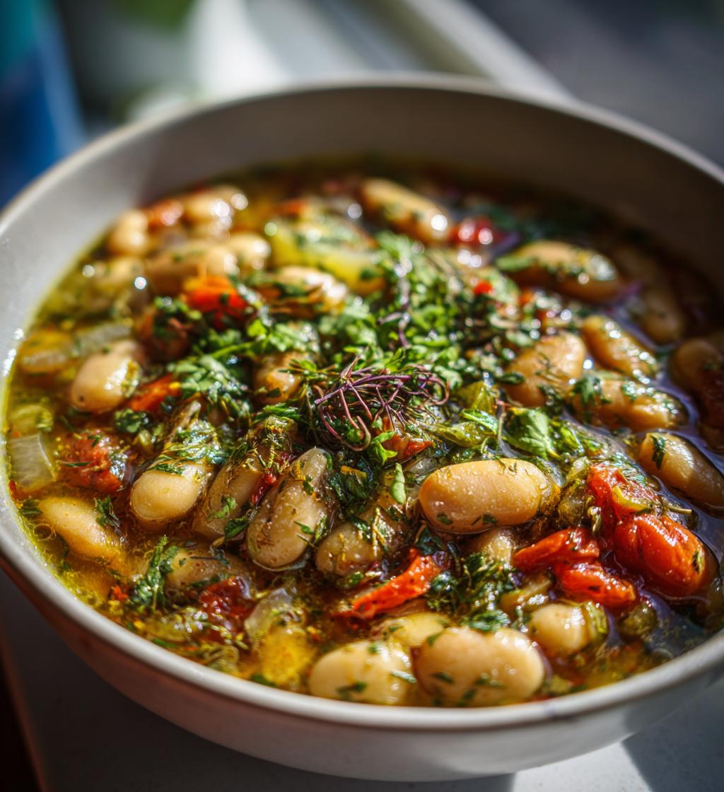 Brothy Beans Lemon Herbs - detail 1