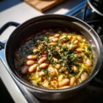 Brothy Beans Lemon Herbs