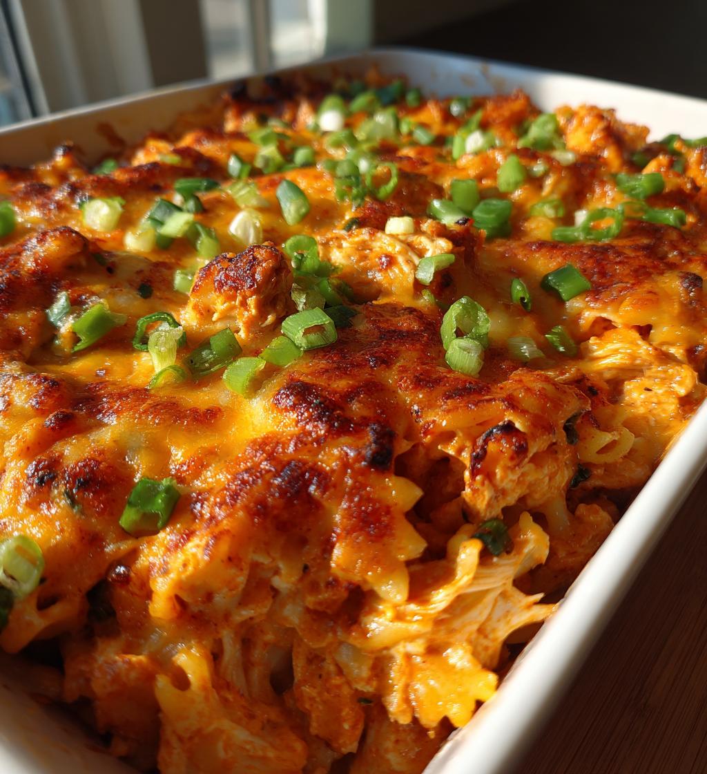 Buffalo Chicken Pasta Bake