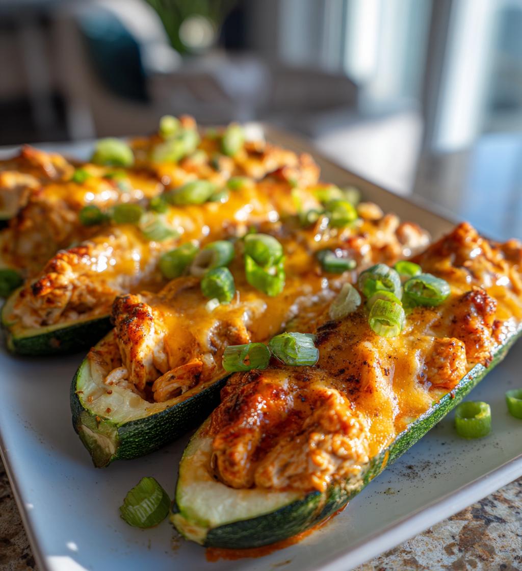 Buffalo Chicken Zucchini Boats - detail 1