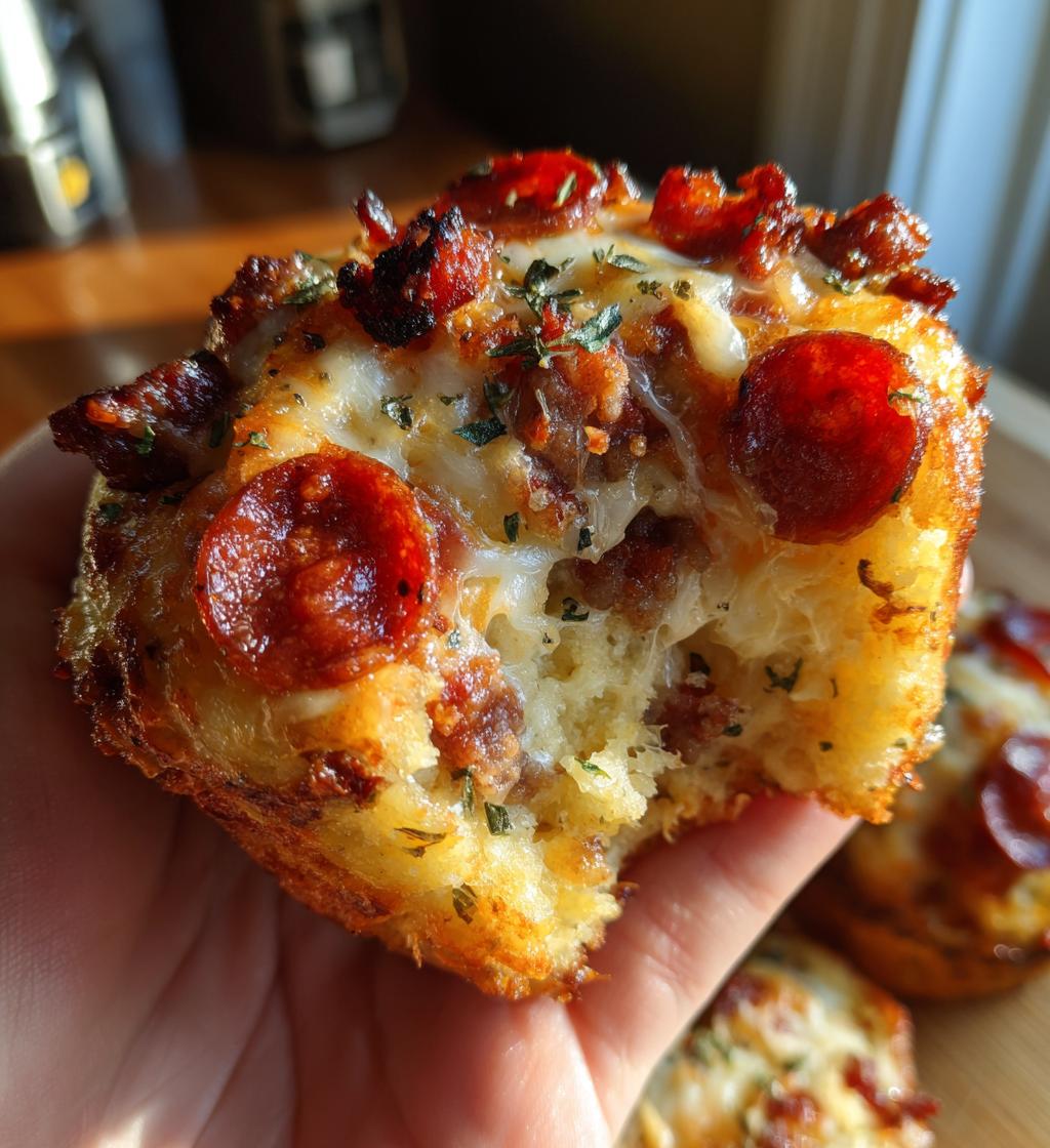 Carnivore Pizza Muffins