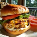 Cheddar Ranch Chicken Burgers