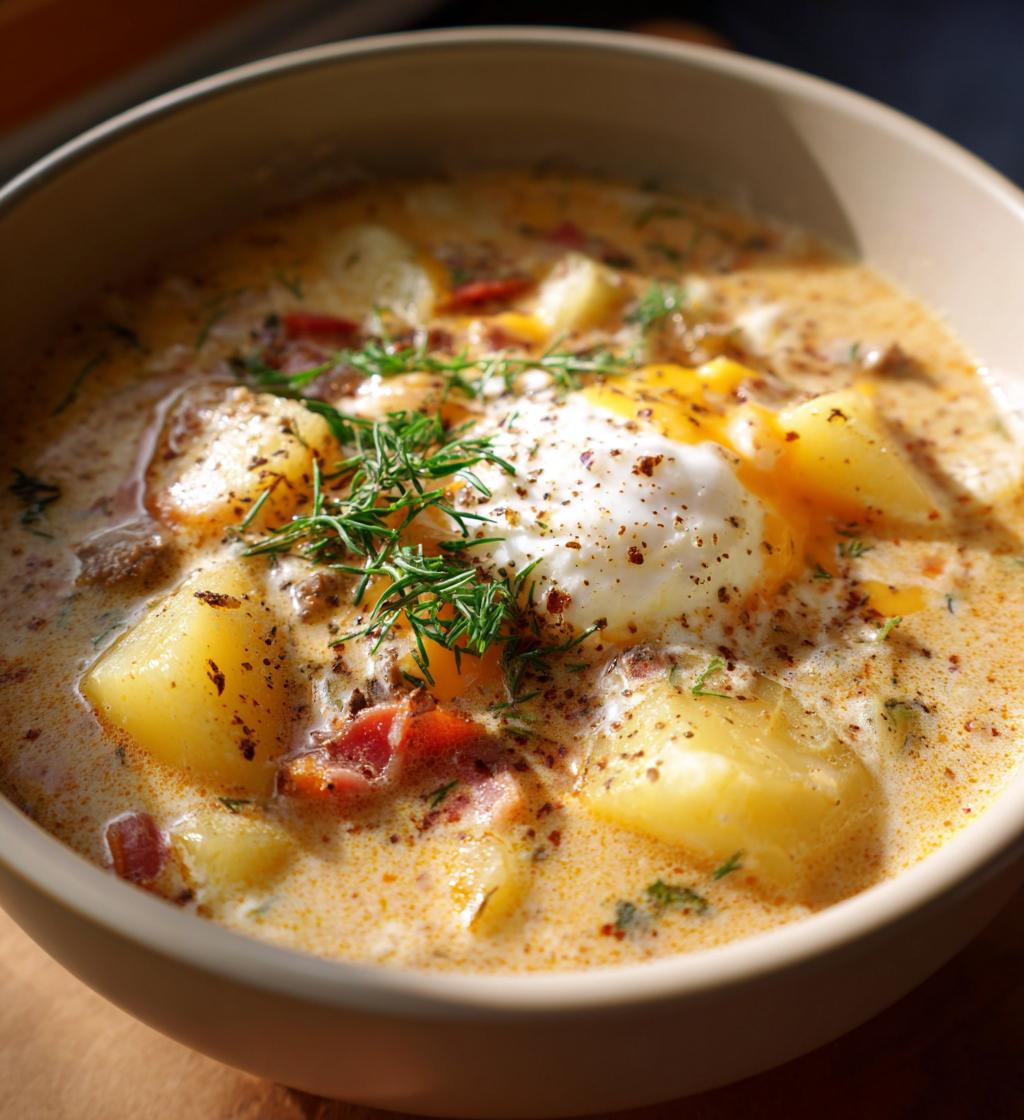 Cheesy Beef Potato Soup - detail 1