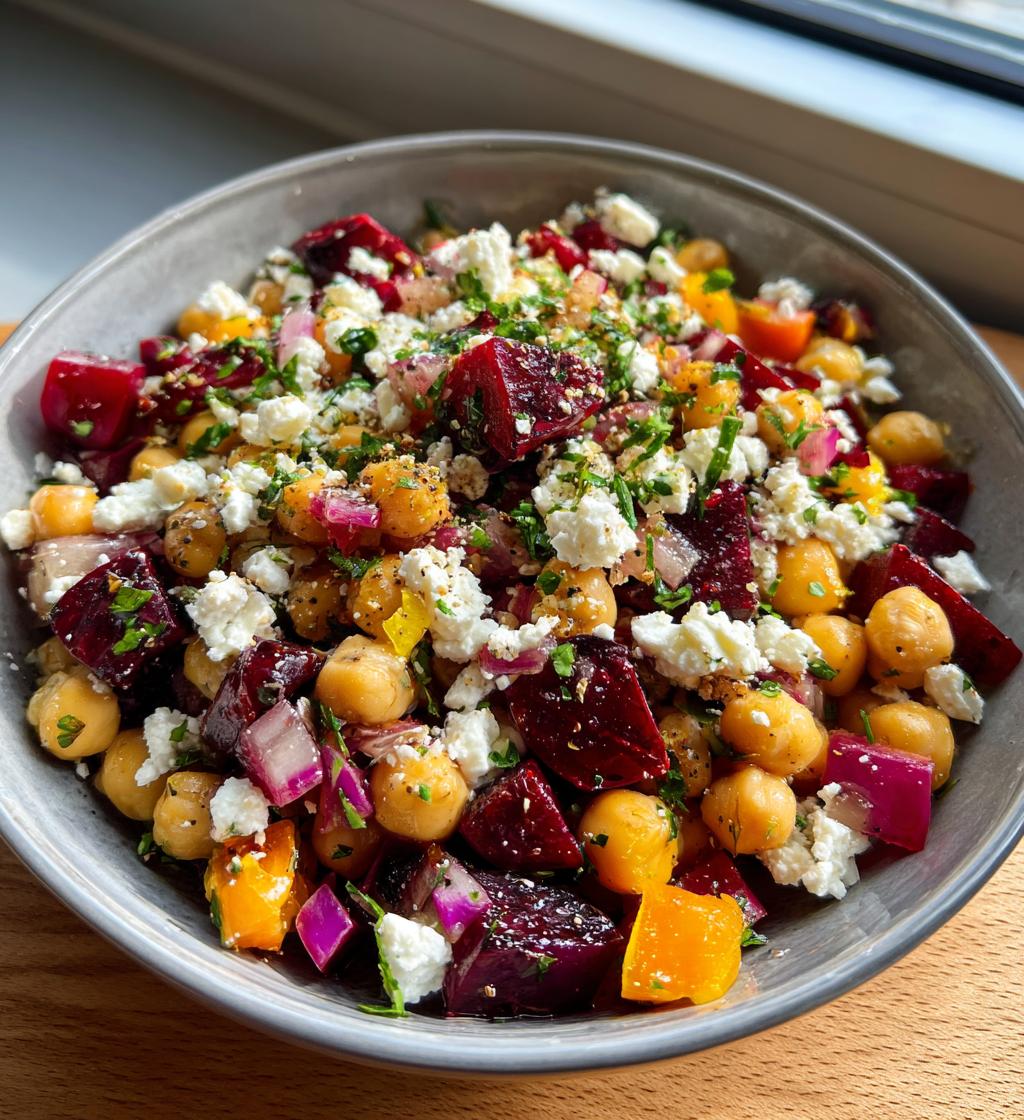 Chickpea Beet Feta Salad - detail 1