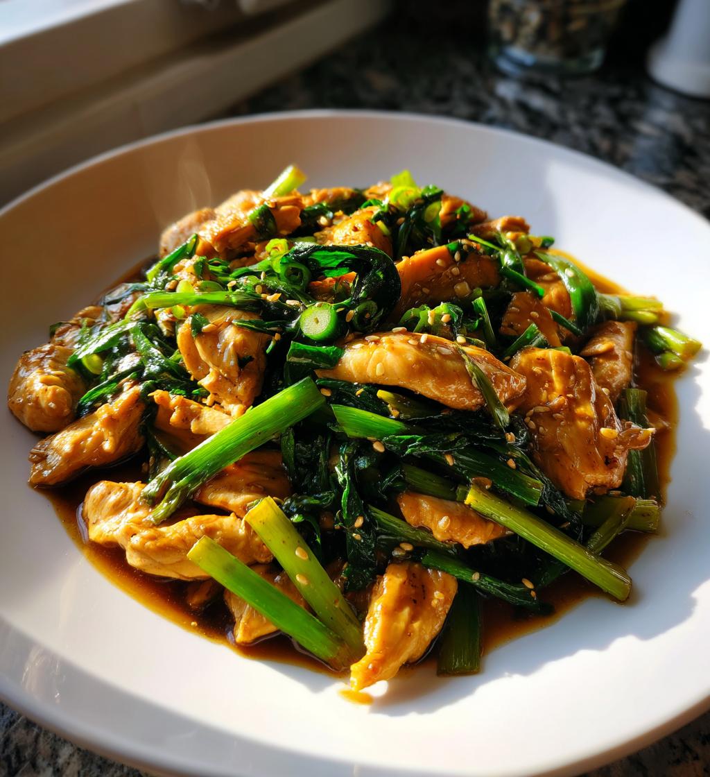 Chinese Scallion Chicken - detail 1