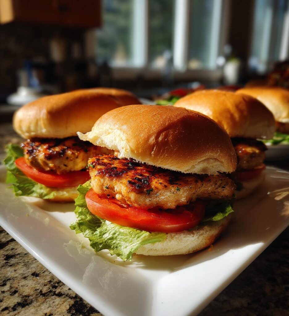 Chipotle Garlic Chicken Sliders