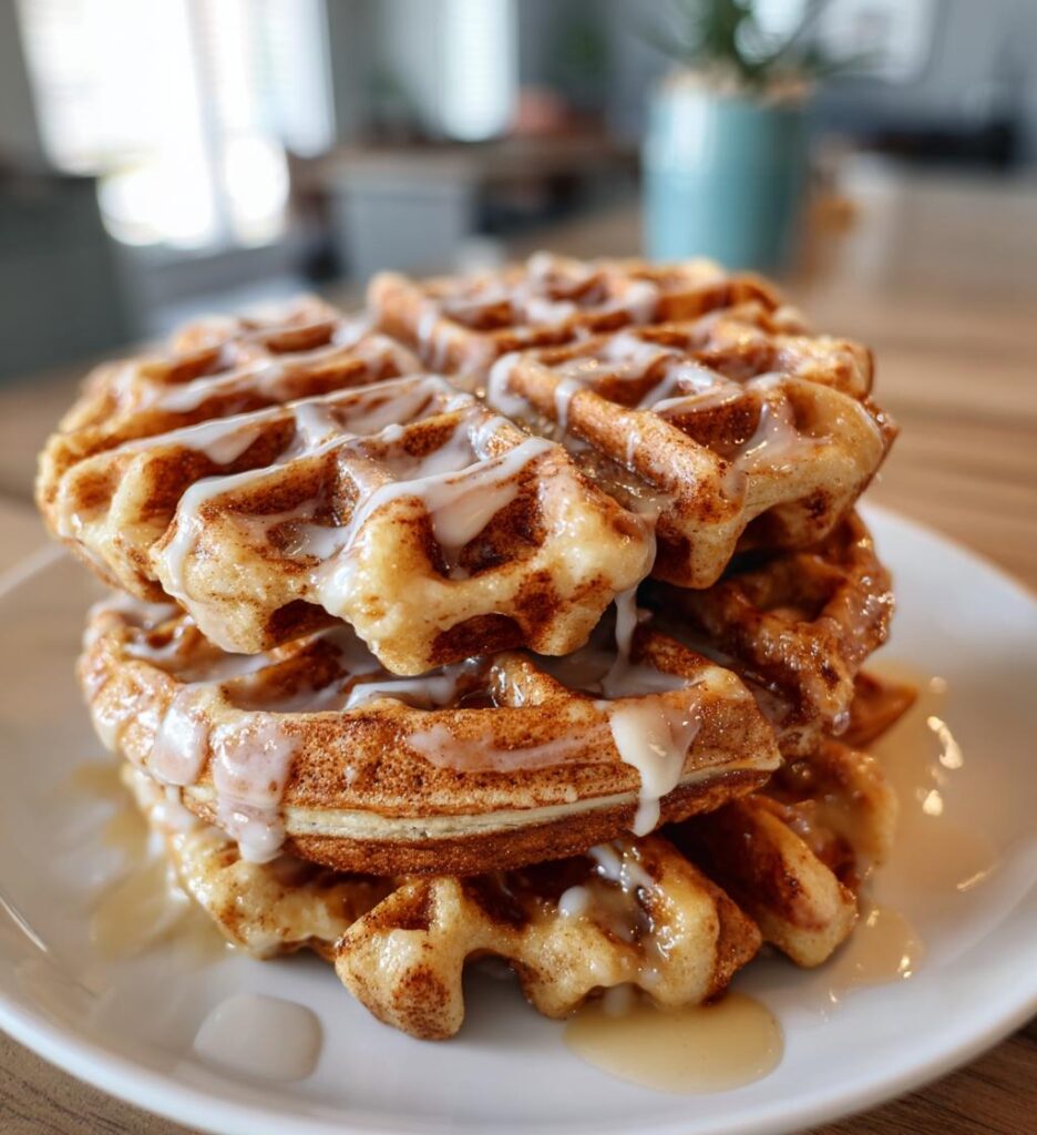 Cinnamon Roll Waffles