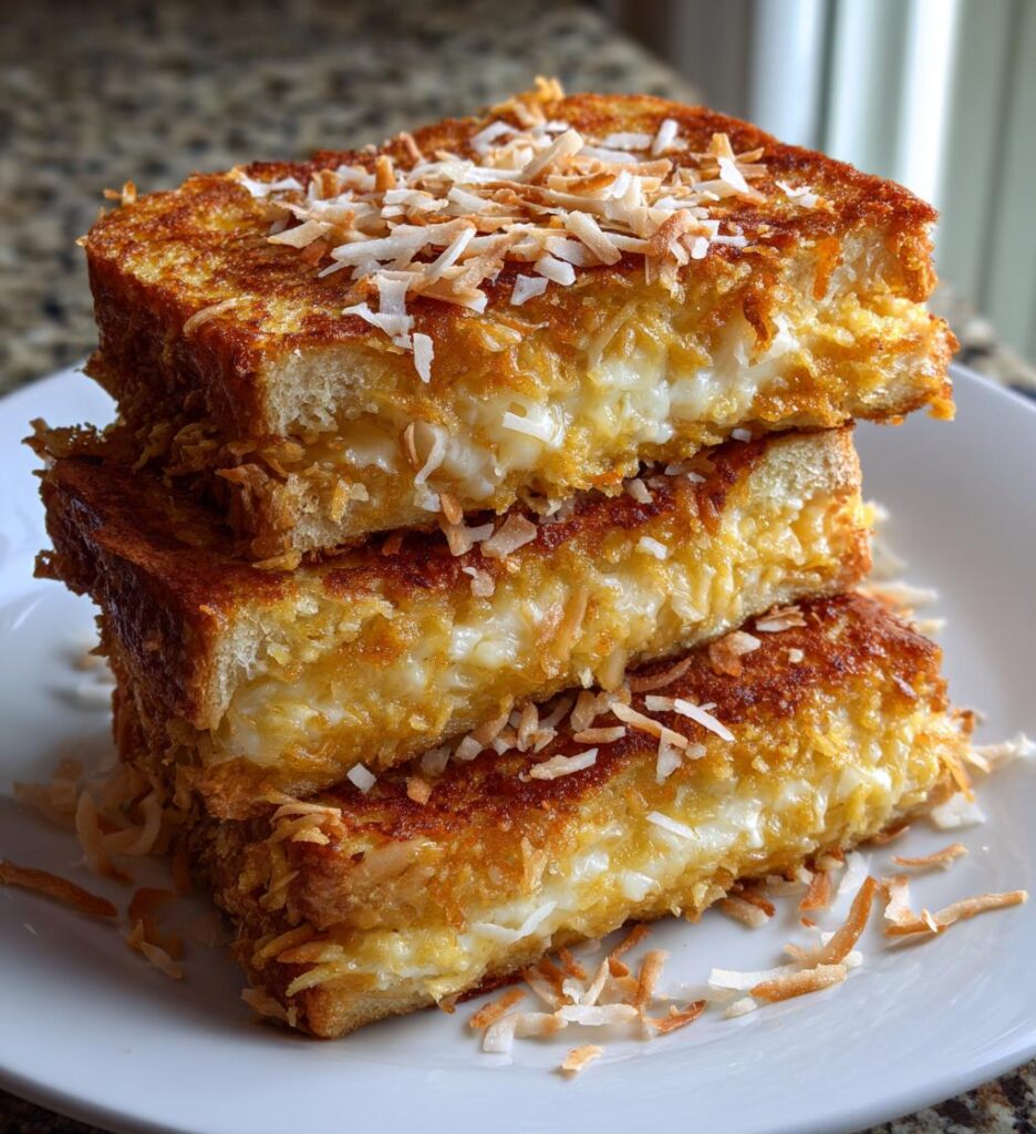 Coconut Crusted Stuffed French Toast