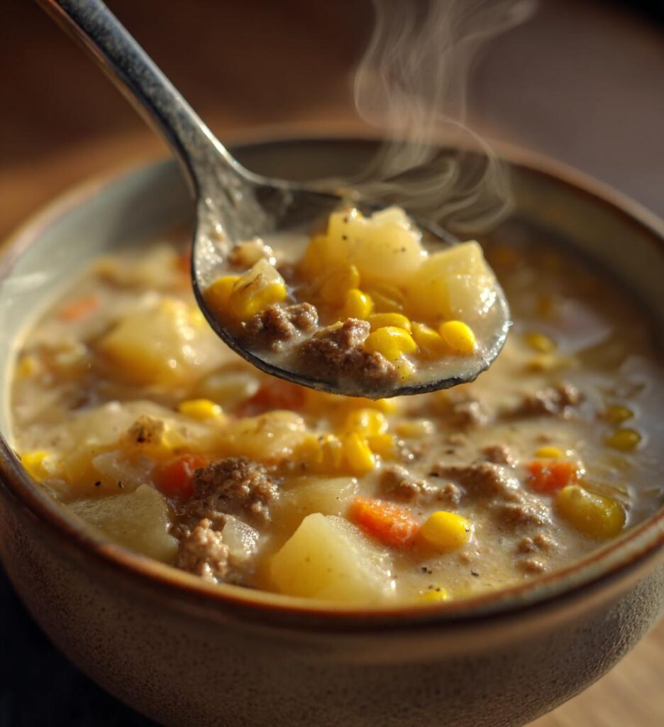 Creamy Potato Hamburger Soup