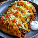 Crispy Baked Turkey Black Bean Tacos
